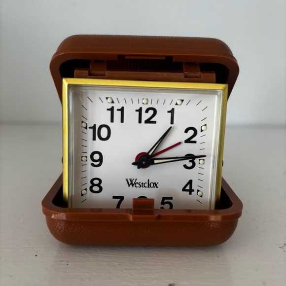 Other - Vintage Westclox Travel Alarm Clock 3" Mechanical Wind Up